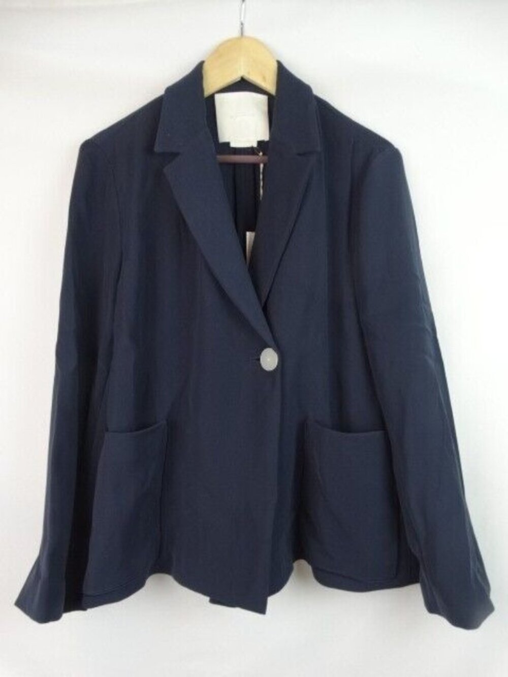 M. Martin Women's Blazer Size Large Navy Blue Long Sleeve Pajama Jacket Top